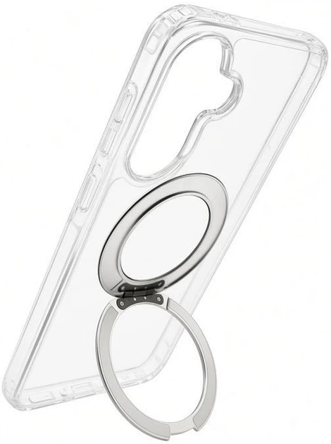 Чохол для смартфона Samsung Galaxy A57 Evelatus Hybird Case With Magsafe PC+TPU 360 Metal Stand Transparent (EVESAMA57HCM360MST) - зображення 2