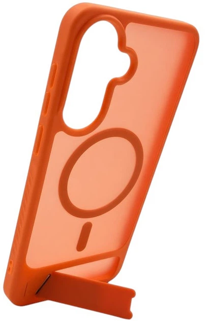 Чохол для смартфона Samsung Galaxy A57 Evelatus Rubber Coated MagSafe With Stand Case Orange (EVESAMA57RCMWSO) - зображення 2