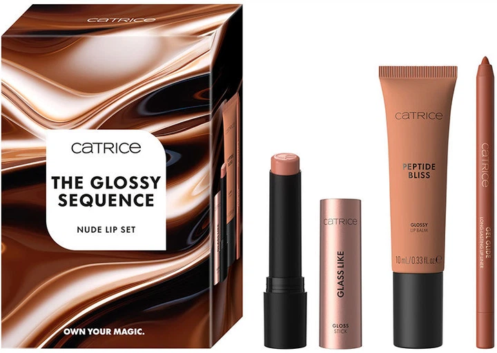 Zestaw Catrice Cosmetics The Glossy Sequence Nude Balsam do ust 10 ml + Konturówka do ust 1.5 g + Błyszczyk do ust 1.5 g (4059729627995) - Zdjęcie 1 Zestaw Catrice Cosmetics The Glossy Sequence Nude Balsam do ust 10 ml + Konturówka do ust 1.5 g + Błyszczyk do ust 1.5 g (4059729627995) - obraz 1