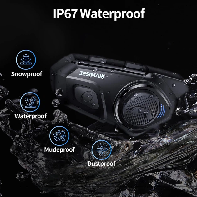 Мотогарнітура JESIMAIK Bluetooth 10-стороння система зв'язку 2 км (2 шт.) - зображення 9
