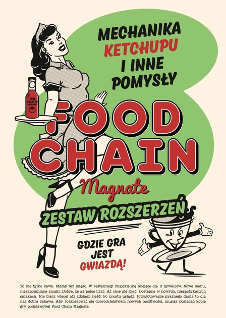 Dodatek do gry planszowej Portal Games Food Chain Magnate: Mechanika ketchupu i inne pomysły (edycja polska) (5902560388831) - Zdjęcie 1 Dodatek do gry planszowej Portal Games Food Chain Magnate: Mechanika ketchupu i inne pomysły (edycja polska) (5902560388831) - obraz 1