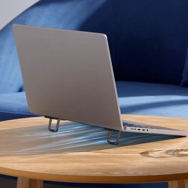 Підставка для ноутбука Baseus Slim Laptop Kickstand 2 шт сіра - Фото 2 Підставка для ноутбука Baseus Slim Laptop Kickstand 2 шт сіра - зображення 2