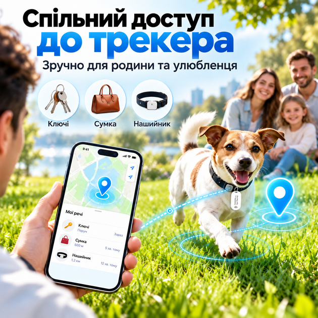 Розумний Bluetooth-трекер для пошуку речей з Find My для iOS, звуковим пошуком і режимом втрати - зображення 4