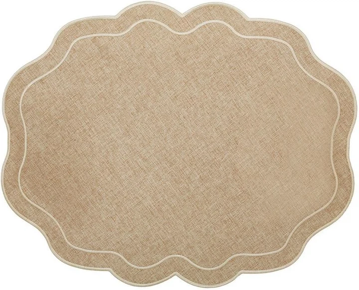 Плейсматы тканевые сервировочные Linen Wave 6 шт 40х50 см бежево-коричневые - Фото 1 Плейсматы тканевые сервировочные Linen Wave 6 шт 40х50 см бежево-коричневые - изображение 1