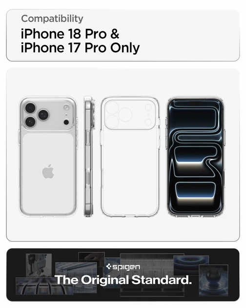 Чехол Spigen Ultra Hybrid для iPhone 17 Pro/18 Pro Crystal Clear (ACS12153) - изображение 15