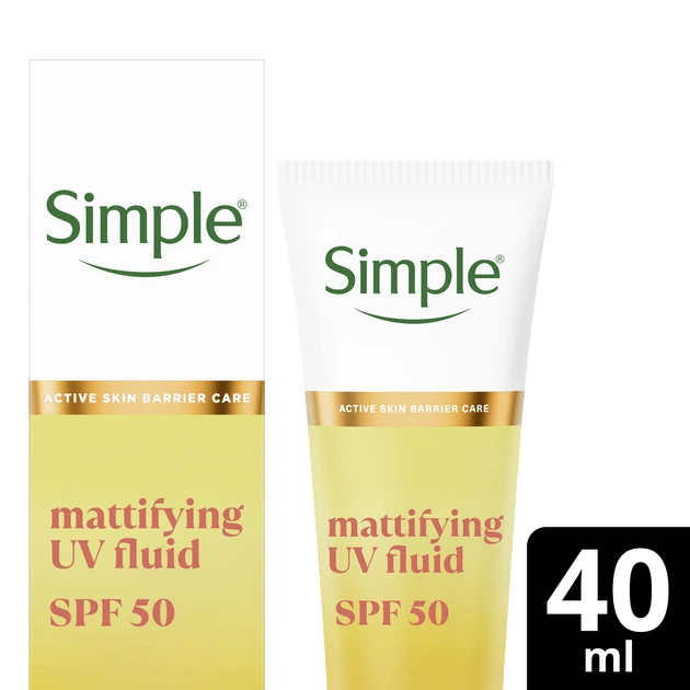 УФ-флюид Simple с высокой защитой SPF 50 Матирующий 40 мл (8720181706240) - изображение 5