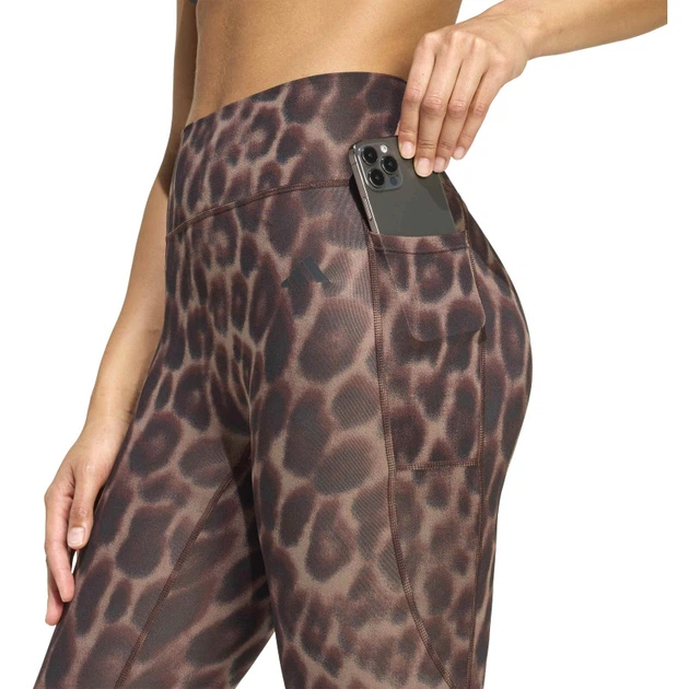 Легінси Optime Essentials Workout Leopard 7/8 Leggings Adidas KA6346 S Коричневий (4068822140157) - Фото 4 Легінси Optime Essentials Workout Leopard 7/8 Leggings Adidas KA6346 S Коричневий (4068822140157) - изображение 4