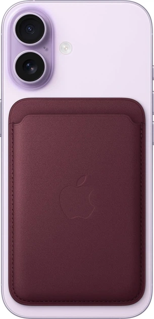 Чохол-гаманець для смартфона Apple iPhone FineWoven Wallet with MagSafe Burgundy (MK9H4) - зображення 3