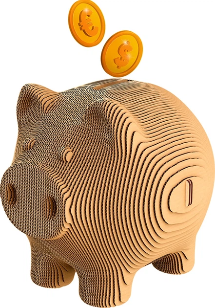 Puzzle 3D Cartonic Świnka skarbonka 86 elementów (4820191134638) - obraz 3