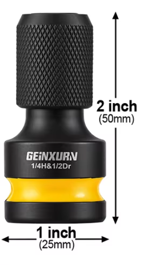 Адаптер-перехідник з 1/2" на 1/4" Hex швидкознімний - зображення 3