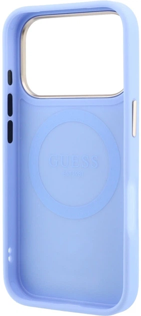 Чохол для смартфона Guess Peony 4G Small Logo MagSafe для Apple iPhone 18 Pro Max / Apple iPhone 17 Pro Max Light Blue (3666339654191) - зображення 6