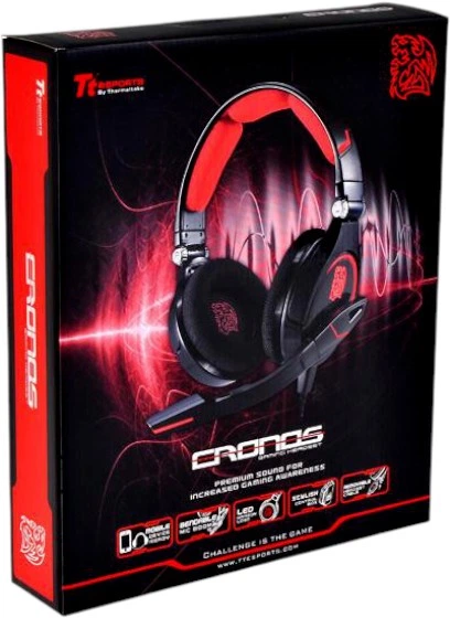 Słuchawki Thermaltake Cronos HT-CRO008ECBL czarno-czerwone - obraz 3