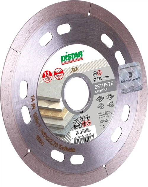 Tarcza diamentowa Distar Esthete 1A1R 125 x 22.22 (4820067455867) - Zdjęcie 2 Tarcza diamentowa Distar Esthete 1A1R 125 x 22.22 (4820067455867) - obraz 2