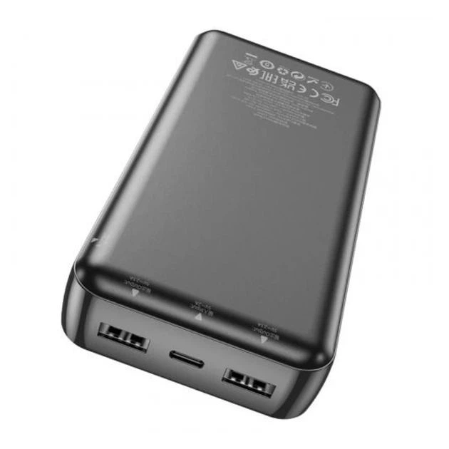 УМБ портативное зарядное устройство быстрой зарядки Powerbank Hoco J100A 20000 mAh павер банк черный - изображение 2