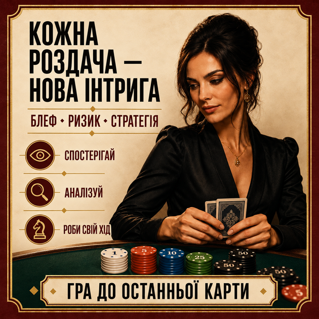 Покерний набір для гри в Техаський холдем на 200 покерних фішок 2 колоди карт сукно 60×90 сантиметрів металева коробка - зображення 6