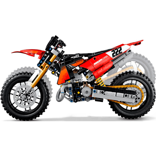 Конструктор LEGO Technic Мотоцикл Ducati Desmo450 MX Factory 457 деталей (42238) - изображение 5