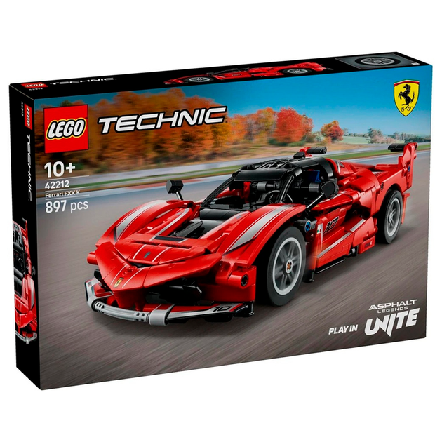 Конструктор LEGO Technic Ferrari FXX K 897 деталей (42212) - Фото 1 Конструктор LEGO Technic Ferrari FXX K 897 деталей (42212) - изображение 1