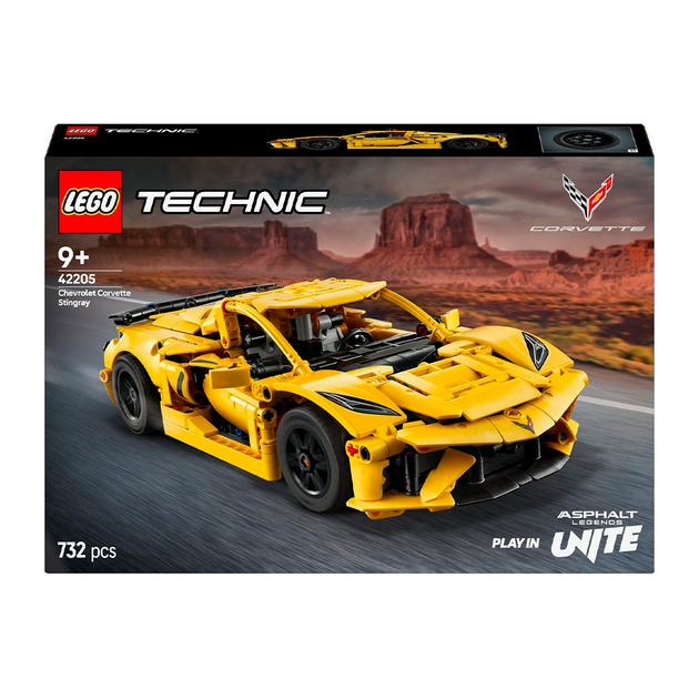 Конструктор LEGO Technic Chevrolet Corvette Stingray 732 детали (42205) - Фото 1 Конструктор LEGO Technic Chevrolet Corvette Stingray 732 детали (42205) - изображение 1