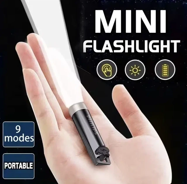 Карманный аккумуляторный Led фонарик мини брелок Philips SFL 1121 Белый Красный УФ-свет 62*17mm - Фото 6 Карманный аккумуляторный Led фонарик мини брелок Philips SFL 1121 Белый Красный УФ-свет 62*17mm - изображение 6