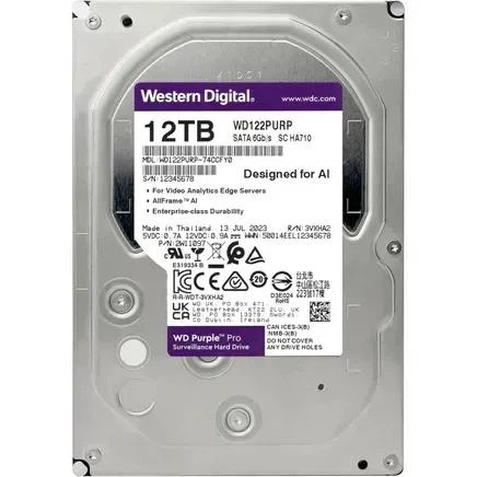 Жесткий диск WD Purple Pro 12TB/3.5/7200/512/S3.0 (WD122PURP) - изображение 3