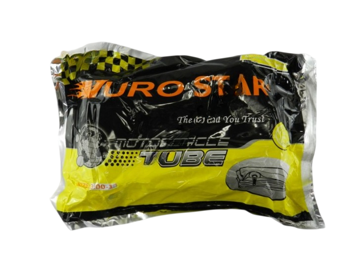 Камера VURO STAR 3.00-18 / 90/90-18 для мотоцикла та мопеда, з гумовим ніпелем - зображення 2