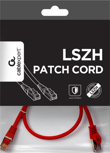 Patchcord Cablexpert CAT6a FTP 0.5 m Czerwony (8716309091343) - obraz 2