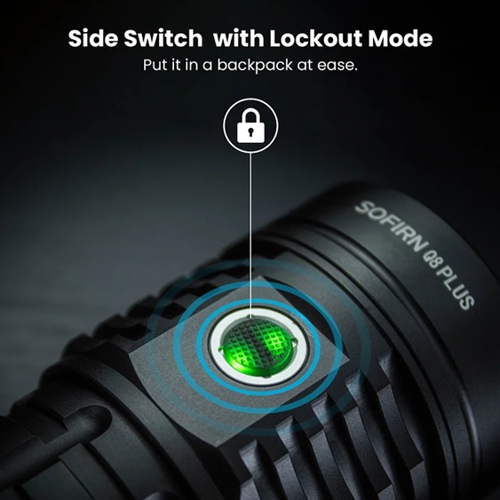 Портативный светодиодный фонарик Sofirn Q8PLUS 16000Lm 6000K - Фото 6 Портативный светодиодный фонарик Sofirn Q8PLUS 16000Lm 6000K - изображение 6