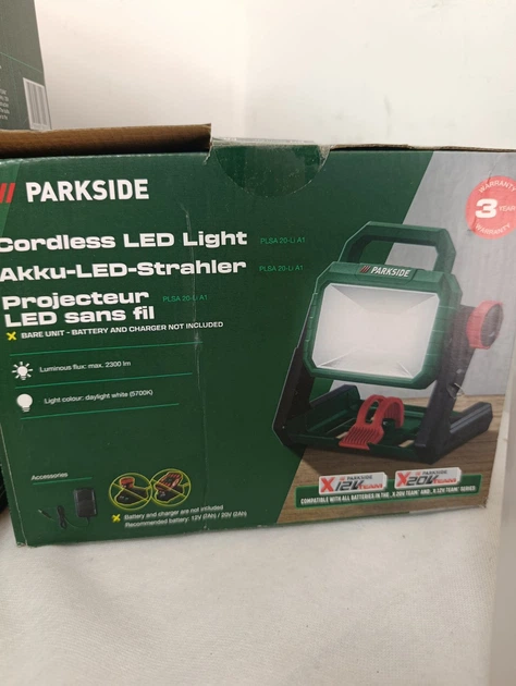 Акумуляторний світлодіодний прожектор PARKSIDE PLSA 20-Li A1 – без акумулятора та зарядного пристрою - изображение 7