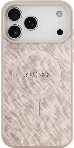 Чохол для смартфона Guess Saffiano Classic Logo MagSafe для Apple iPhone 18 Pro Max / Apple iPhone 17 Pro Max Pink (3666339682514) - зображення 3