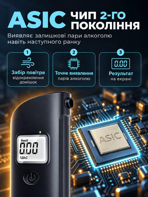 Алкотестер цифровой электрохимический MR689 для водителей точный портативный карманный анализатор выдыхаемого воздуха с LCD-дисплеем цветовой индикацией мундштуками LED-подсветка и батарейками AAA - изображение 3