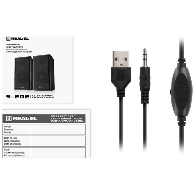 Акустическая система REAL-EL S-202 USB Black (EL121200019) - Фото 8 Акустическая система REAL-EL S-202 USB Black (EL121200019) - изображение 8