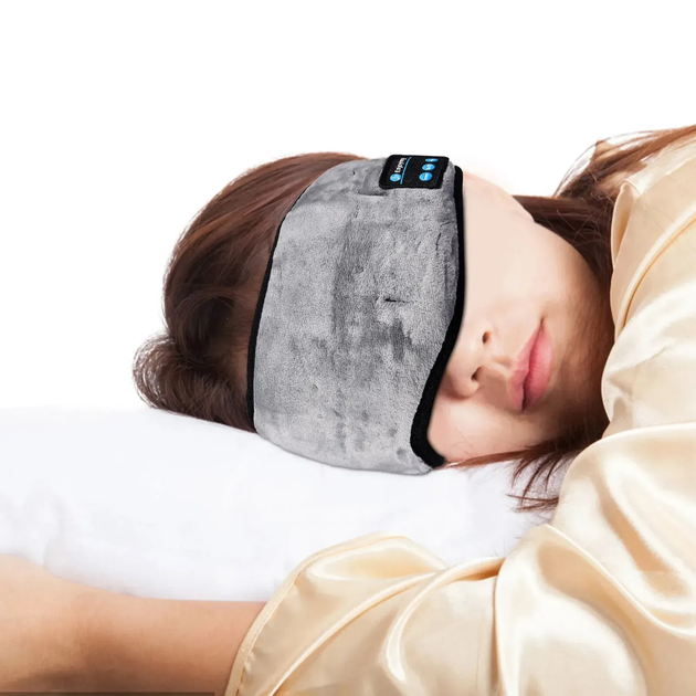 Маска для сну MUSIC GOGGLES AND183 сірий Bluetooth 5.0, акумулятор 200 mAh - Фото 2 Маска для сну MUSIC GOGGLES AND183 сірий Bluetooth 5.0, акумулятор 200 mAh - изображение 2