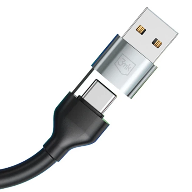 Кабель 3mk Hyper Cable N-SERIES 6 in 1 USB-C / USB-A to USB-C / Lightning / Micro 1.2m QC 3.0 18W Black (5903108685252) - изображение 5