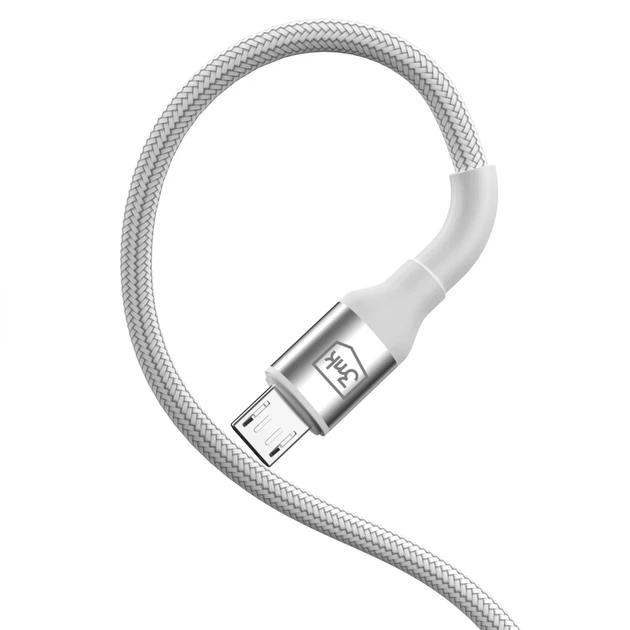 Кабель 3mk Hyper Cable N-SERIES USB-A / MicroUSB 1m 5V/2.4A 12W Белый (5903108680356) - изображение 8