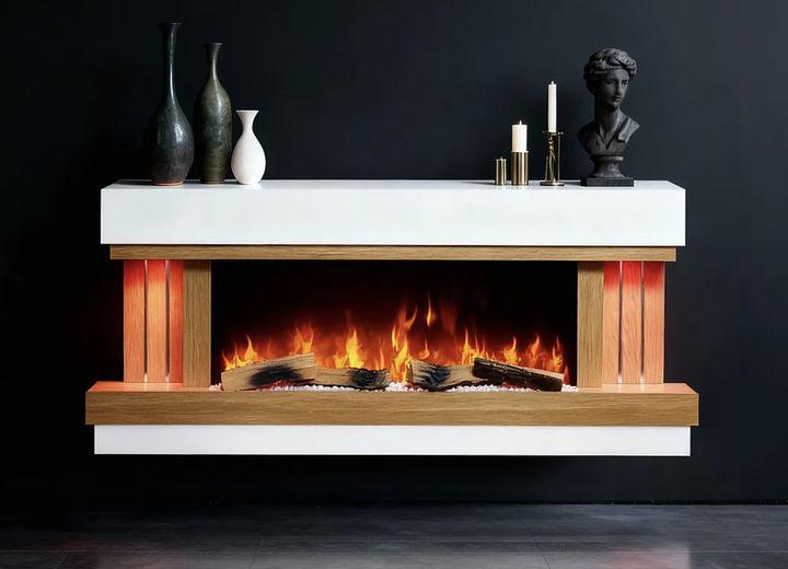 Электрокамин ArtiFlame Sogne AF52 2000 Вт до 30 м² с 3D-эффектом пламени Wi-Fi и пультом Настенный обогреватель с цифровым термостатом декоративными поленьями и камнями - изображение 9