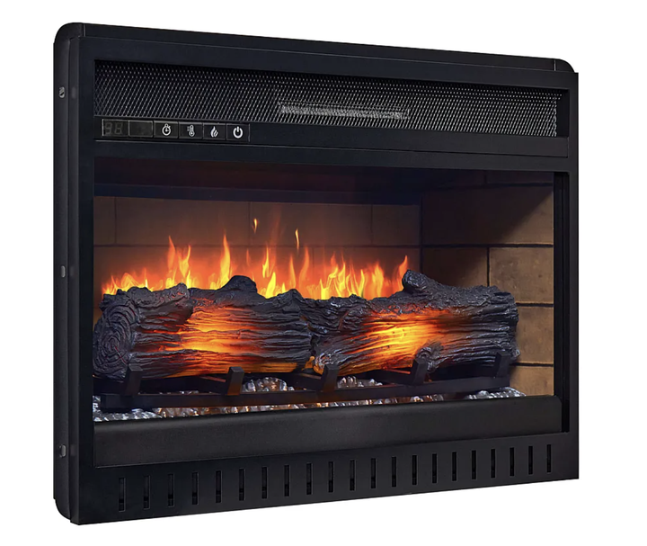 Електрокамін ArtiFlame 1800 Вт до 30 м² вбудовуваний 3D полум’я Обігрівач з пультом цифровим термостатом таймером LED-підсвічуванням для дому - зображення 3