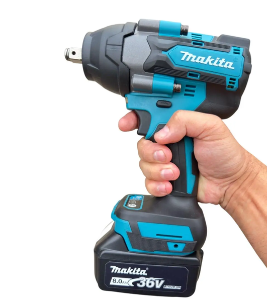 Набір акумуляторних інструментів Makita 2в1 36 В 8 А·год ударний гайковерт 800 Нм безщітковий дриль шурупокрут 95 Нм з 2 АКБ LED підсвічуванням кейсом - зображення 10