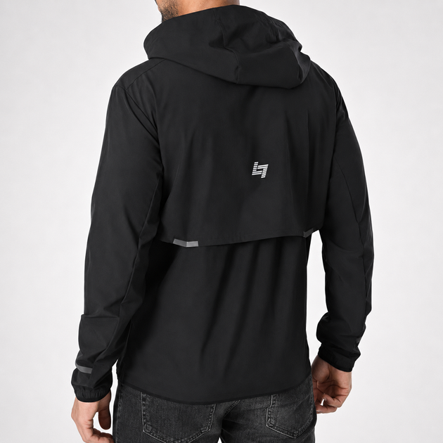 Чоловіча вітровка EA7 Emporio Armani Ventus7 з капюшоном чорна M (7M000071-AF13392) - зображення 4