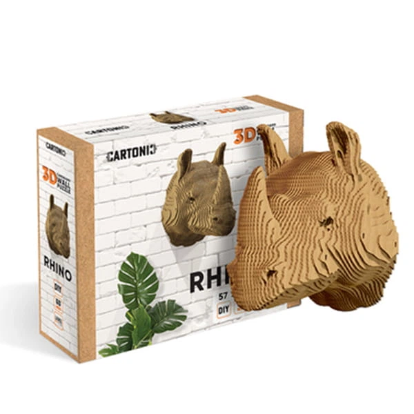 Картонний настінний конструктор Cartonic 3D Puzzle RHINO - Фото 1 Картонний настінний конструктор Cartonic 3D Puzzle RHINO - изображение 1