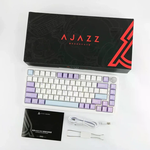 Ігрова магнітна клавіатура Ajazz AK820 MAX Hall Effect RGB Purple (Rapid Trigger, 8000 Гц) -COPY- - изображение 2