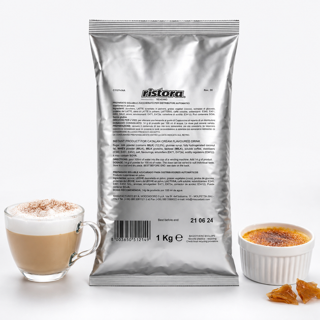 Капучино Ristora Cappuccino Catalana со вкусом крем-брюле 1 кг - Фото 1 Капучино Ristora Cappuccino Catalana со вкусом крем-брюле 1 кг - изображение 1