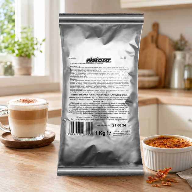 Капучино Ristora Cappuccino Catalana со вкусом крем-брюле 1 кг - Фото 2 Капучино Ristora Cappuccino Catalana со вкусом крем-брюле 1 кг - изображение 2