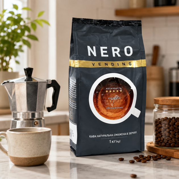 Кофе в зернах Ambassador Nero Vending 1 кг - Фото 2 Кофе в зернах Ambassador Nero Vending 1 кг - изображение 2