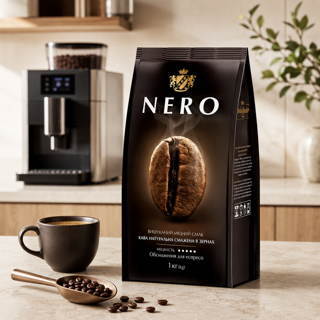 Кофе в зернах Ambassador Nero 1 кг - изображение 2