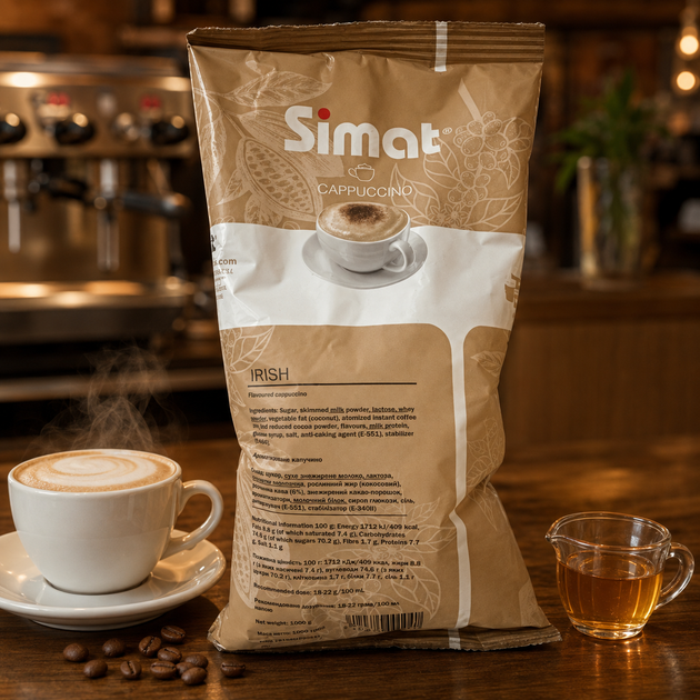 Капучино Simat Irish Cream 1 кг со вкусом ирландского виски - Фото 2 Капучино Simat Irish Cream 1 кг со вкусом ирландского виски - изображение 2