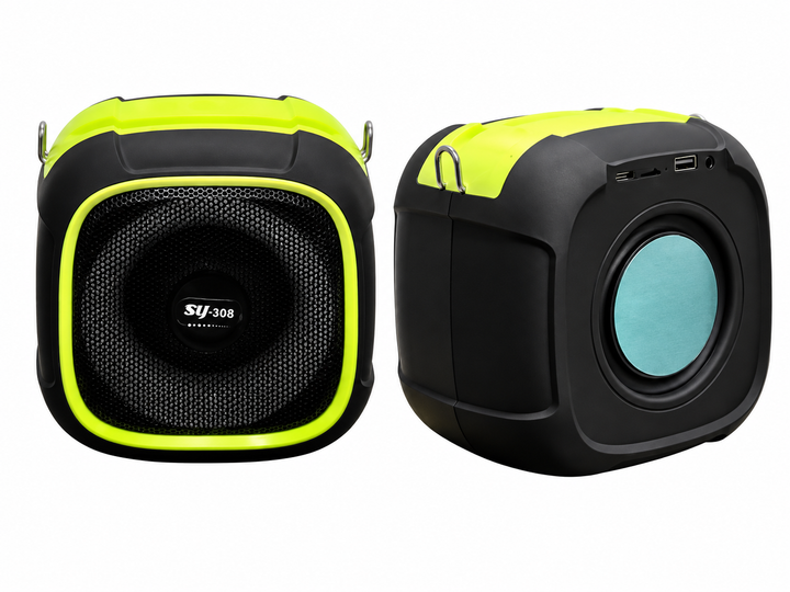 Портативная аккумуляторная Bluetooth-колонка 10 Вт с FM-радио, RGB-подсветкой, USB, TF/microSD, AUX, Type-C 1500 мАч - изображение 2
