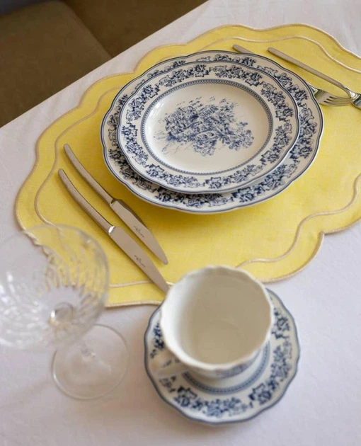 Чайний порцеляновий сервіз "Heritage Toile Blue" 6 чашок 320мл з блюдцями - Фото 3 Чайний порцеляновий сервіз "Heritage Toile Blue" 6 чашок 320мл з блюдцями - зображення 3