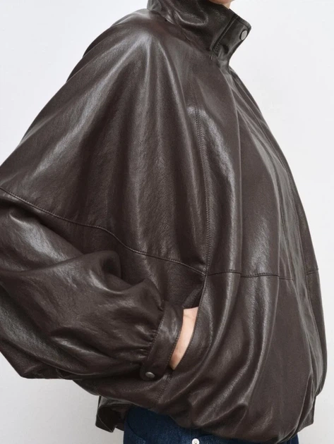 Бомбер куртка з еко шкіри розмір M Zara 2969/241/832 - Фото 8 Бомбер куртка з еко шкіри розмір M Zara 2969/241/832 - изображение 8