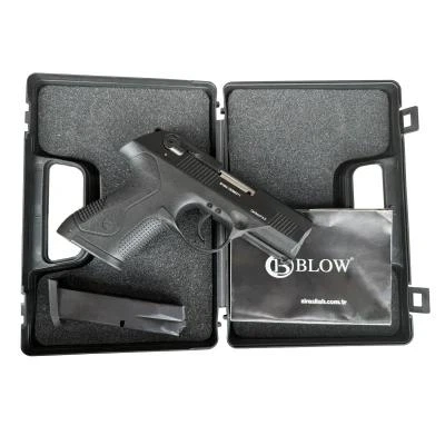 Сигнально-стартовый пистолет BLOW TR-14 AVTO, 14+1/9 mm (Black/Black Grips) add 1 magazine. - изображение 4