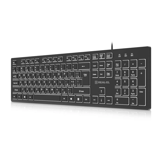 Клавиатура REAL-EL RK-7050 USB Black (EL123100054) - изображение 7